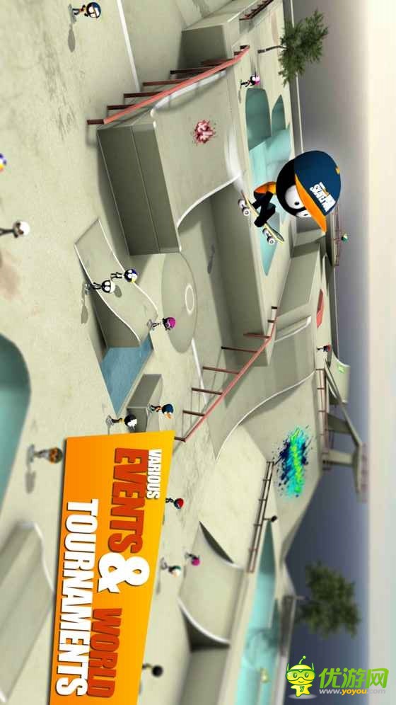 火柴人滑板对决3D手游app截图