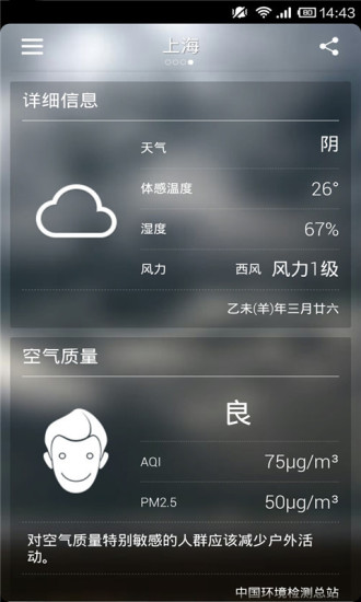 实时天气预报手机软件app截图