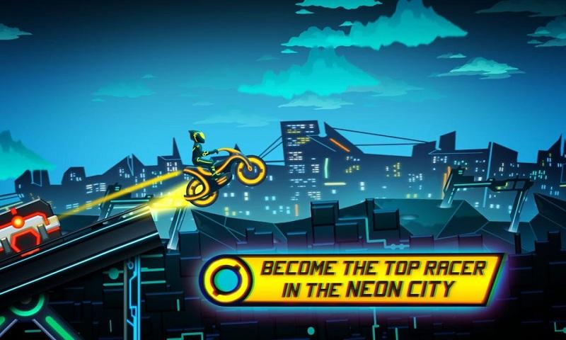 摩托车比赛：霓虹城的骑手手游app截图