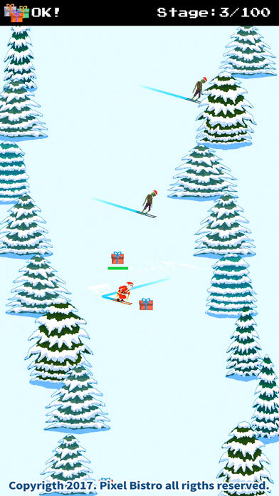 圣诞老人和僵尸的滑雪大战手游app截图