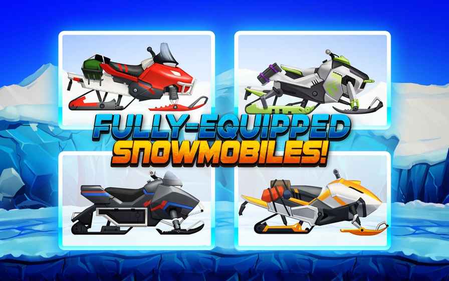 冬季游戏：雪地摩托大赛手游app截图