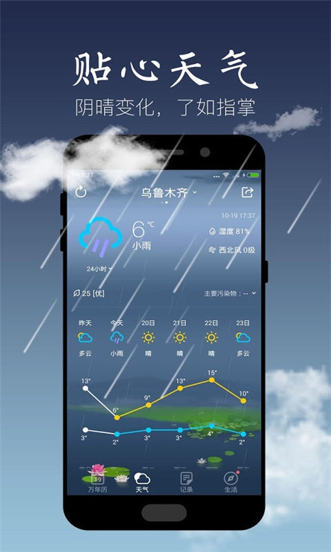 天气万年历手机软件app截图