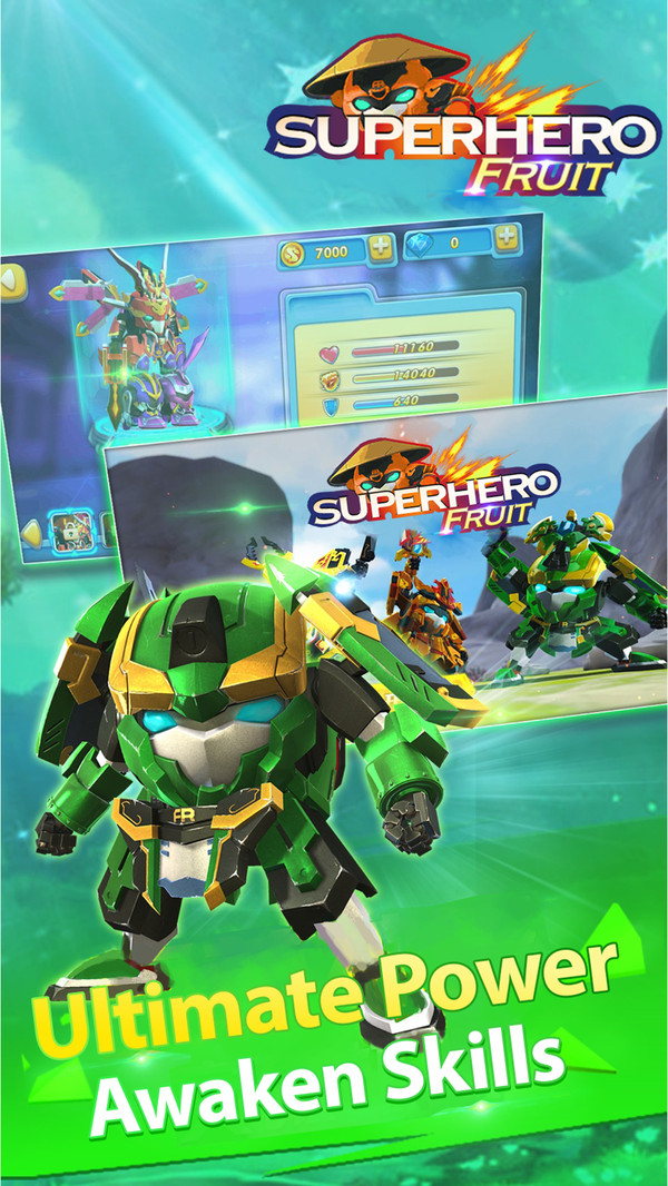 超级英雄：水果机器人手游app截图