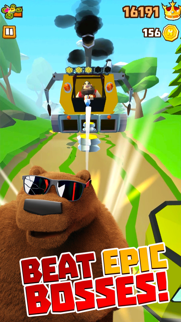 棕熊森林跑酷手游app截图