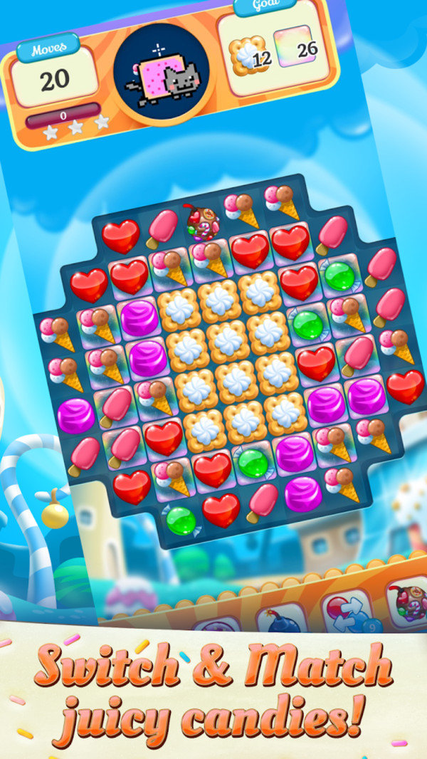彩虹猫：糖果比赛手游app截图