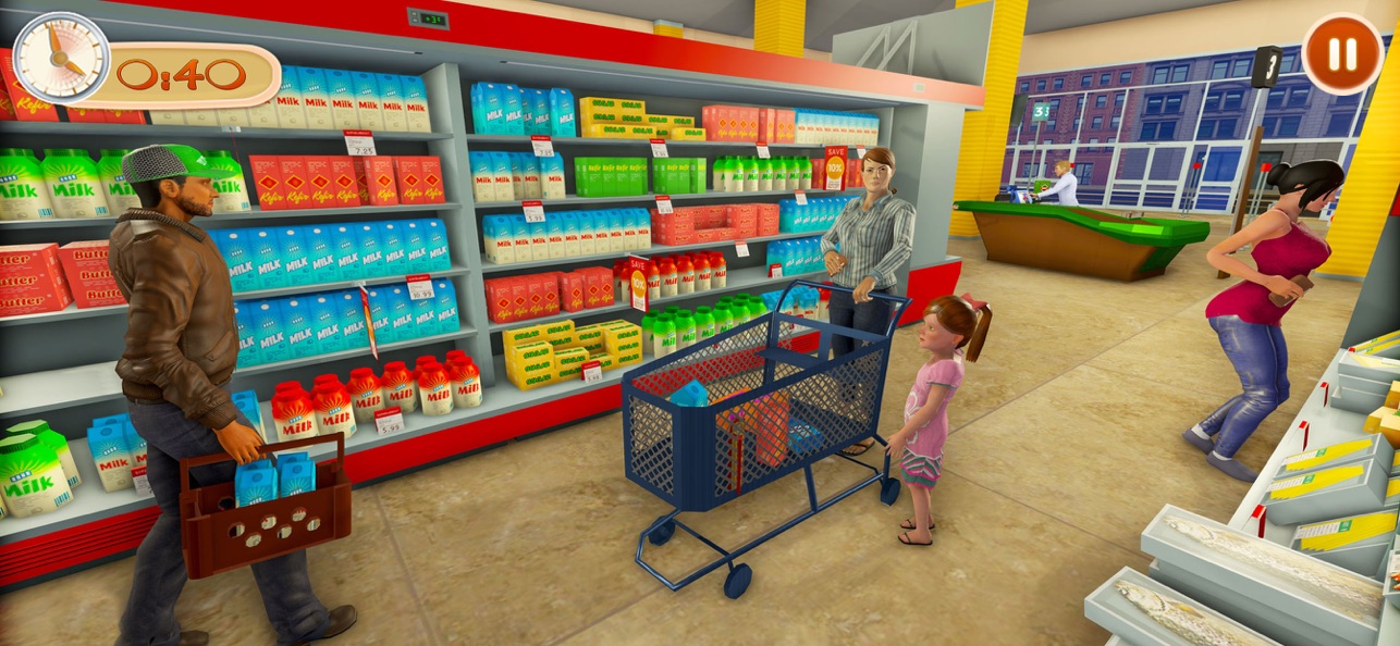 超市杂货店购物游戏3D手游app截图