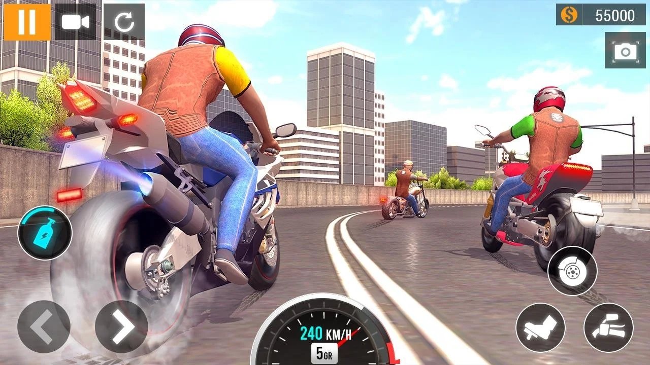 城市摩托车赛车手游app截图