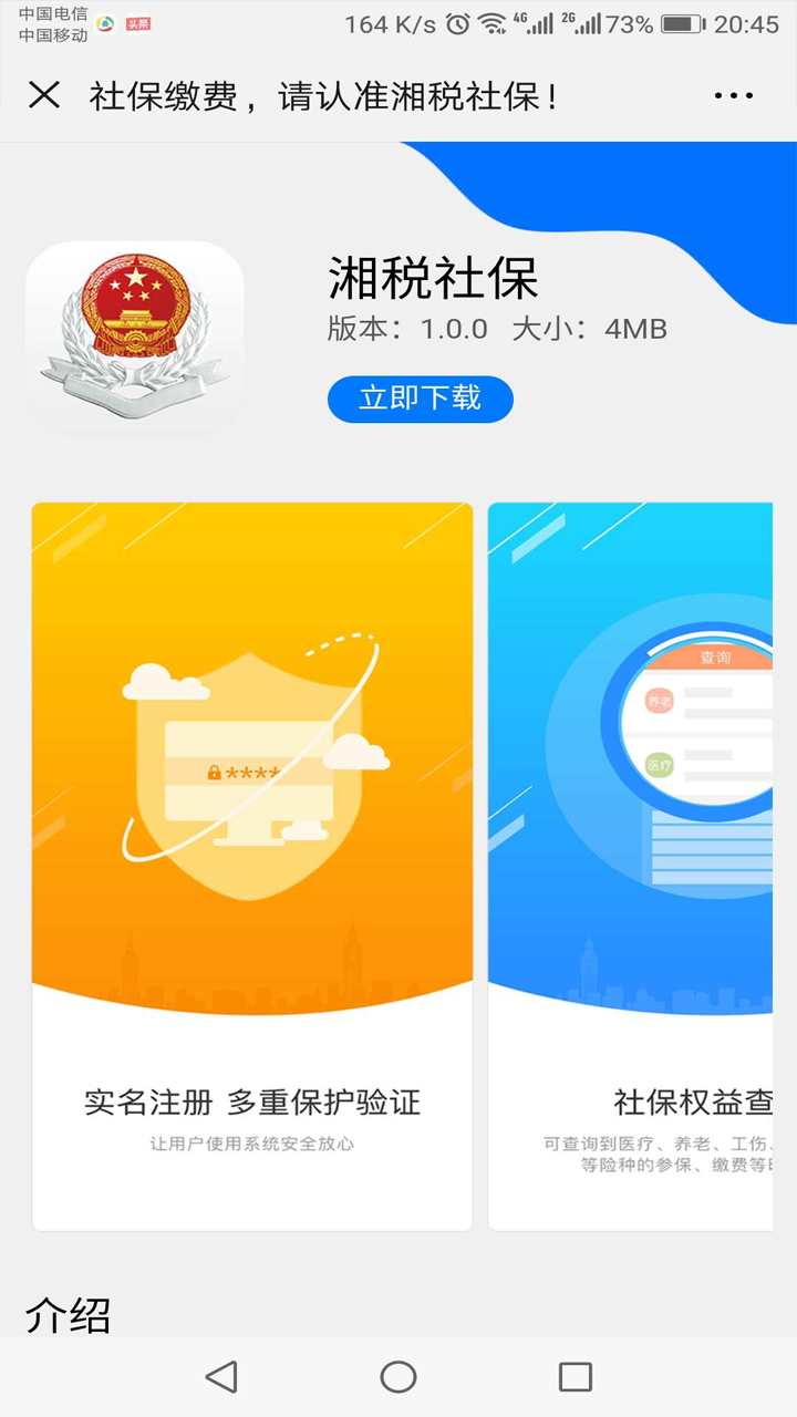湘税社保 2020版手机软件app截图