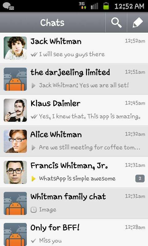 whatsapp messenger手机软件app截图