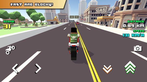 方块摩托车骑手手游app截图