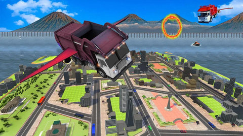 飞行垃圾车模拟驾驶手游app截图