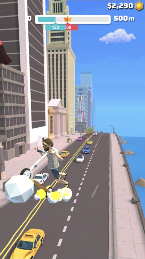 滑板车跳跃3D手游app截图