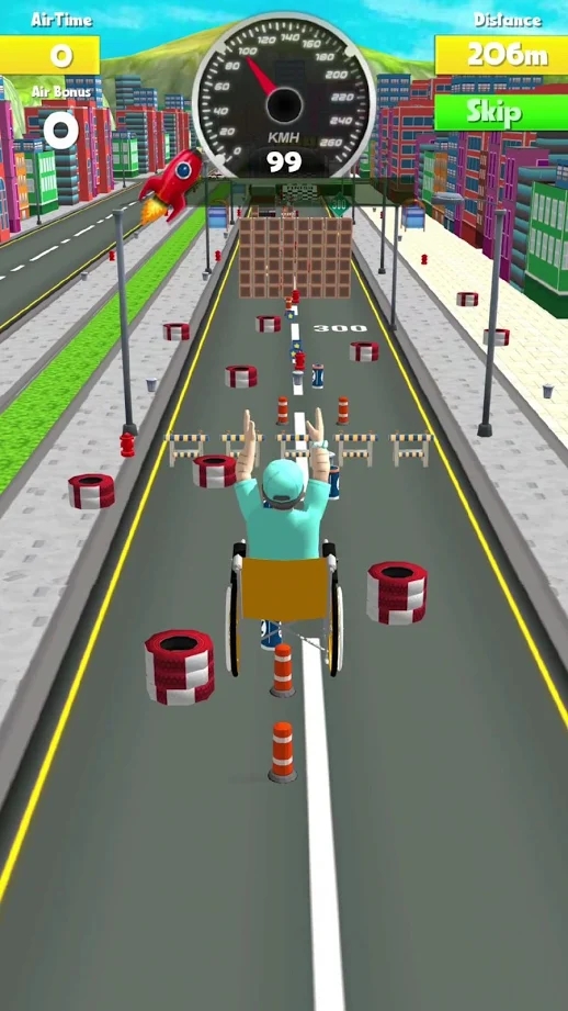 疯狂轮椅特技3D手游app截图
