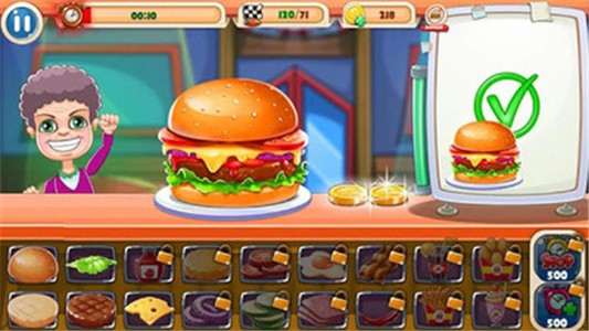 疯狂汉堡厨师手游app截图