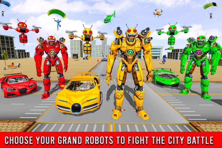 蜜蜂机器人汽车改造 中文版手游app截图