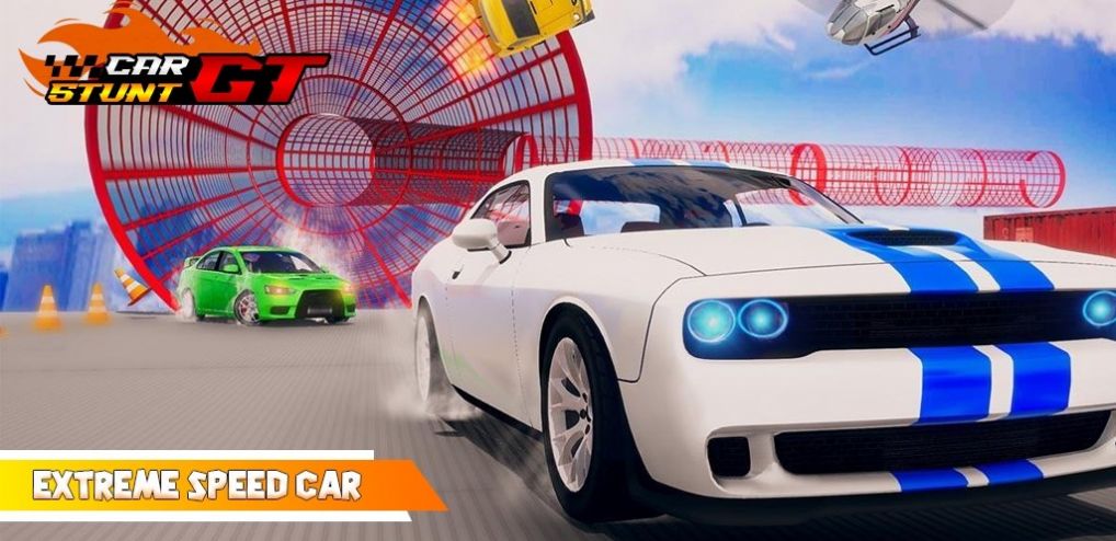 汽车特技3D赛车 中文版手游app截图