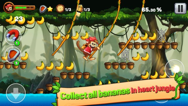 欢乐岛：猴子跑酷手游app截图