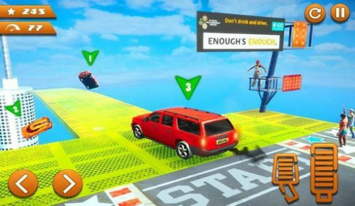 巨型坡道汽车特技挑战手游app截图