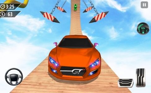 超级赛道汽车跳跃3D 中文版手游app截图