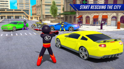 火柴人摩托车超级英雄 中文版手游app截图