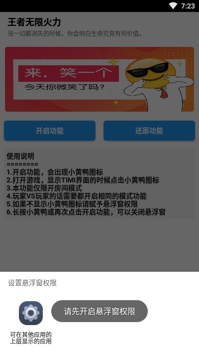 王者无限火力 小黄鸭版手机软件app截图