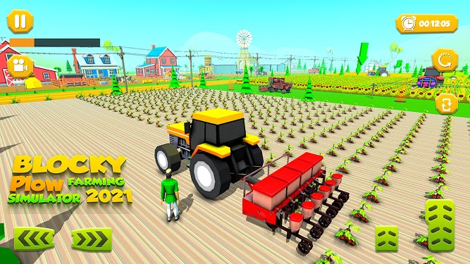 块状耕作拖拉机模拟器2021手游app截图