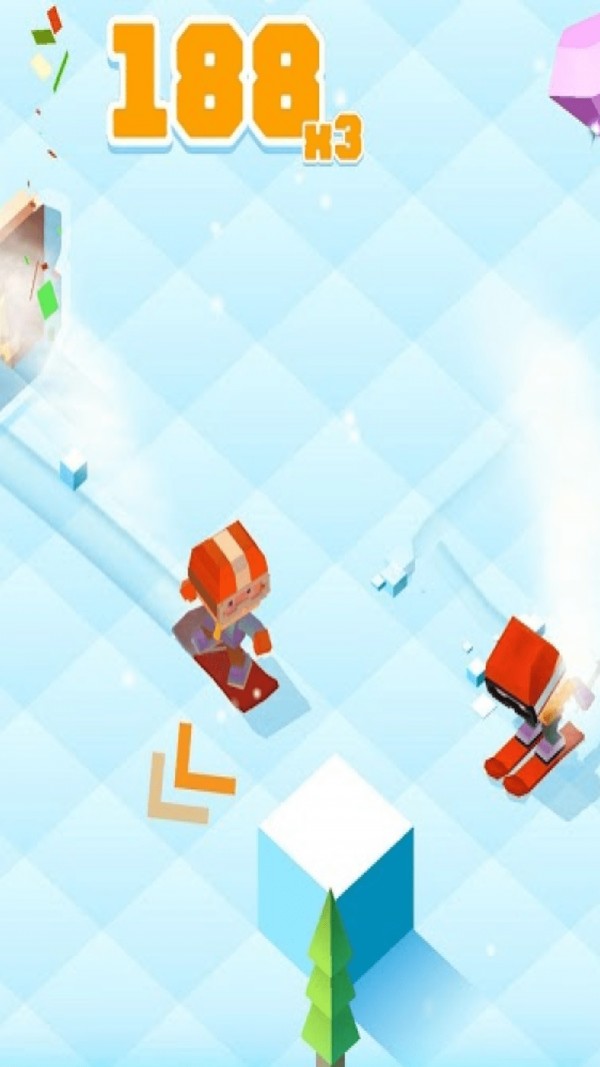 像素方块滑雪 最新版手游app截图