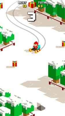像素滑轮车圣诞手游app截图