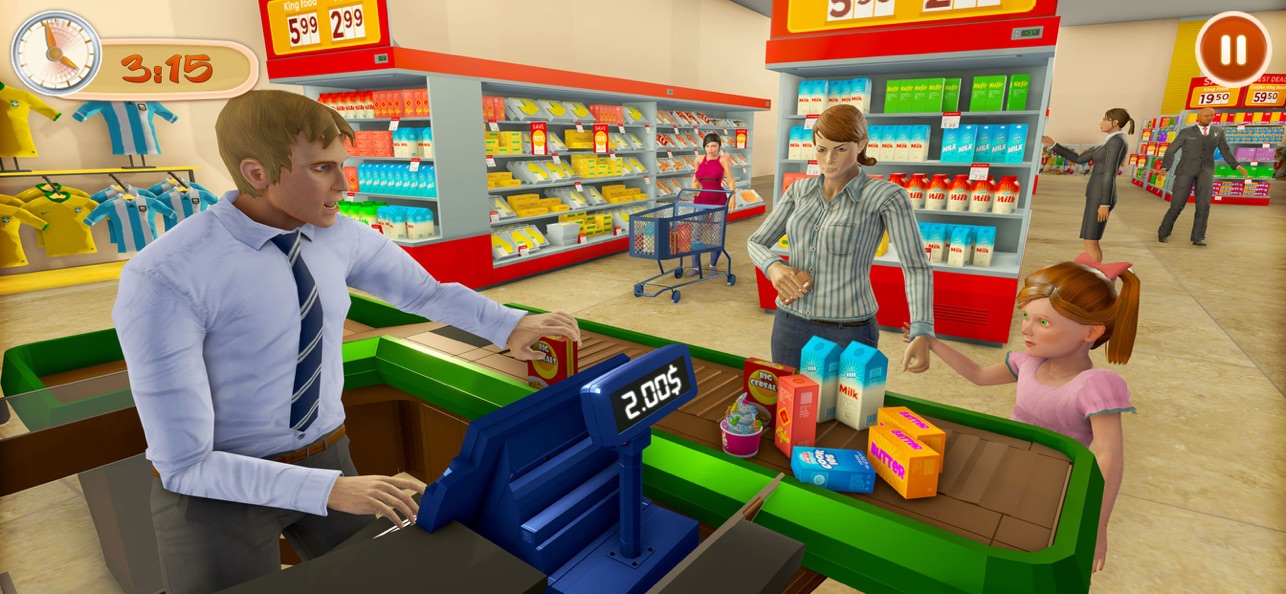 超市杂货店购物游戏3D 最新版手游app截图