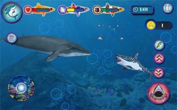海洋鲨鱼模拟器手游app截图