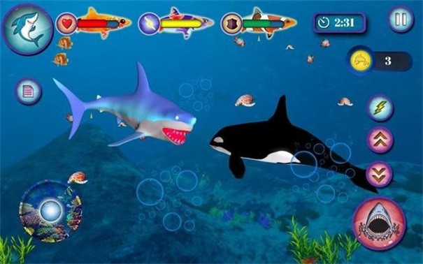海洋鲨鱼模拟器手游app截图