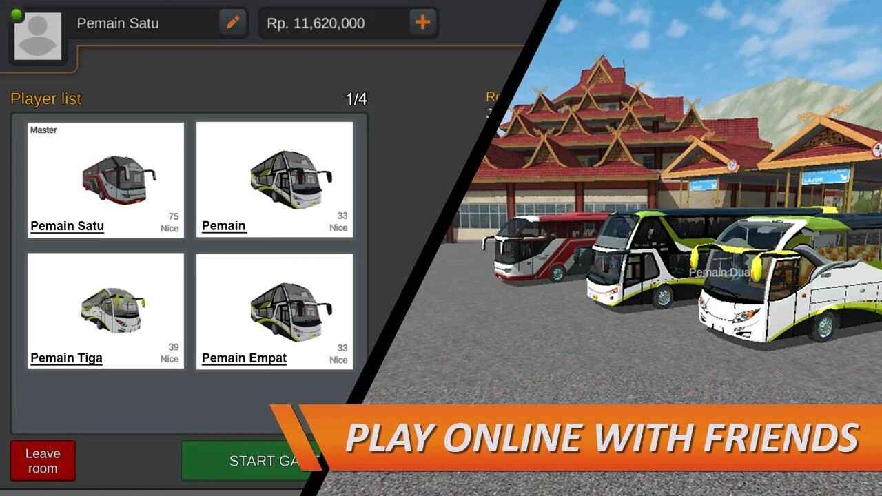 印尼巴士模拟器 修改版手游app截图