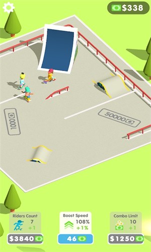 闲置滑板运动场手游app截图