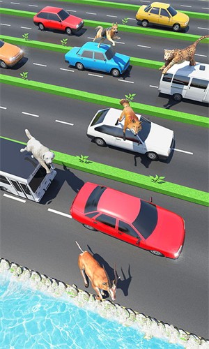 动物公路跳跃手游app截图