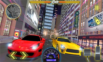 疯狂的速度赛车3D手游app截图