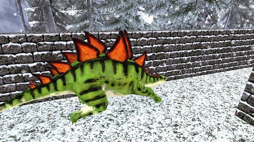 野生恐龙冬季丛林3D手游app截图