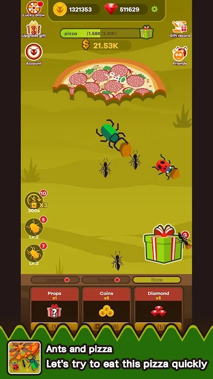 蚂蚁和比萨饼手游app截图