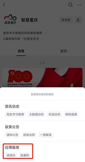 渝康码 小程序手机软件app截图