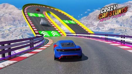 疯狂汽车特技超级坡道 2022最新版手游app截图