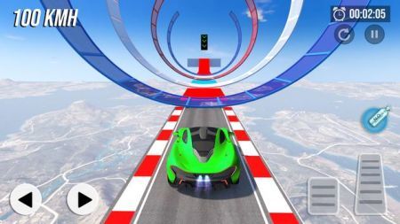 疯狂汽车特技超级坡道 2022最新版手游app截图