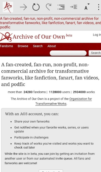 ao3 Home | Archive of Our Own手机软件app截图