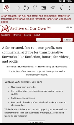ao3 Home | Archive of Our Own手机软件app截图