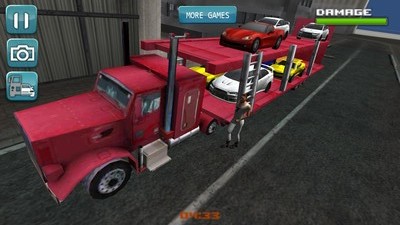 集装卡车装载轿车手游app截图