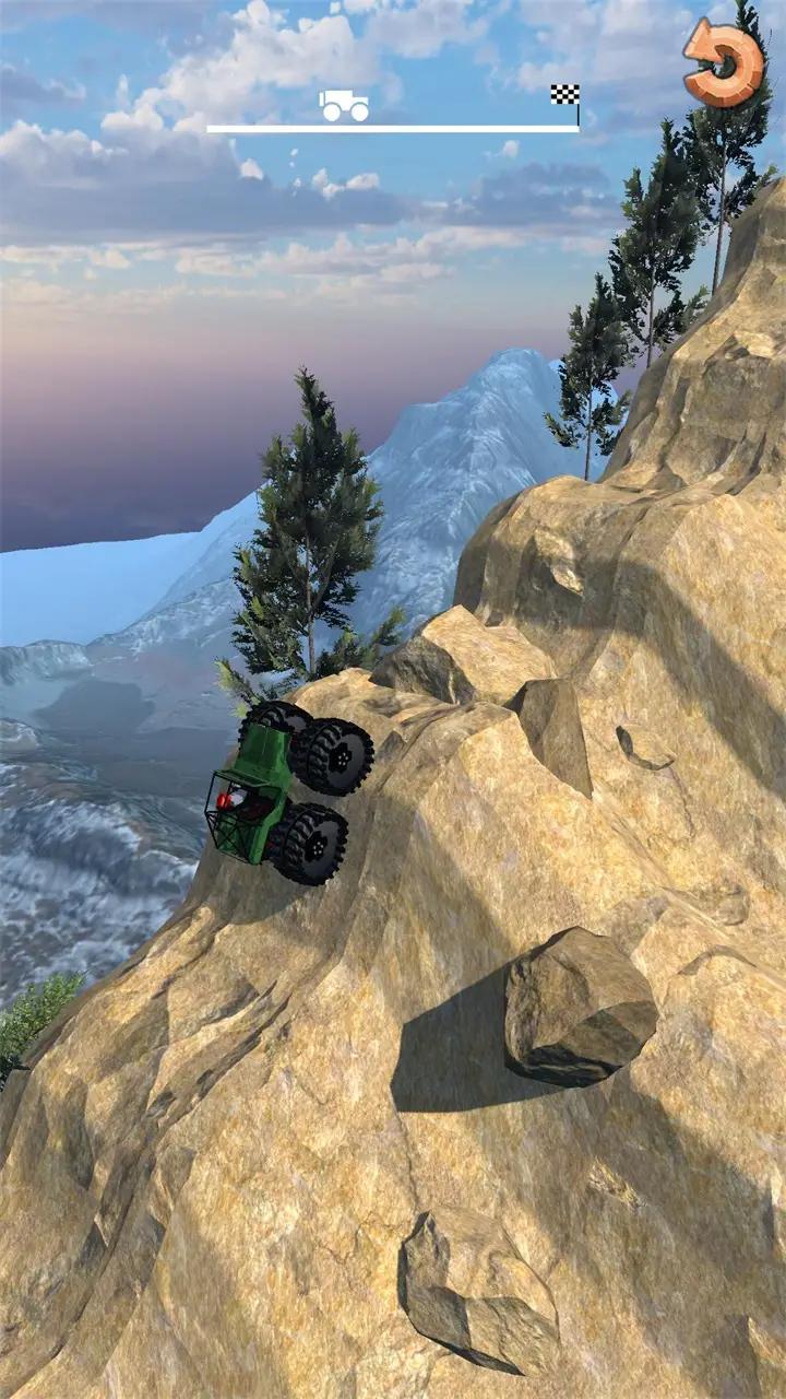  Screenshot of mobile game app of climbing car simulator