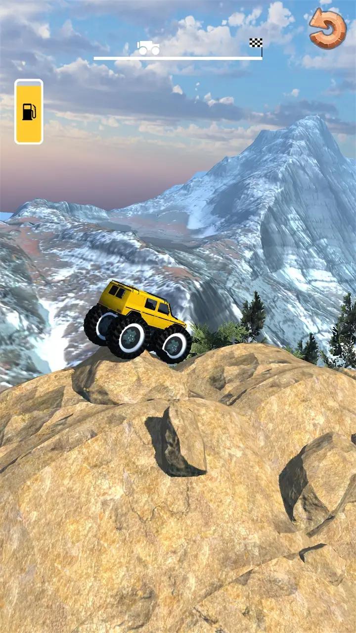  Screenshot of mobile game app of climbing car simulator