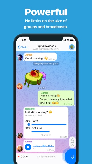  Screenshot of genuine Telegram app