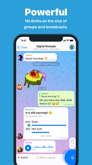  Screenshot of phone software app in Chinese version of telegram