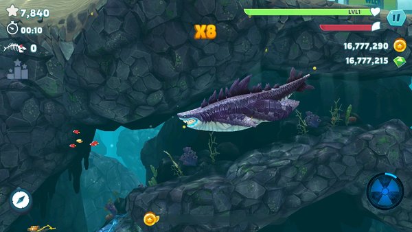 饥饿鲨进化无限钻石 最新版手游app截图