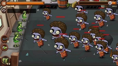  Screenshot of mobile game app of zombie friendly war