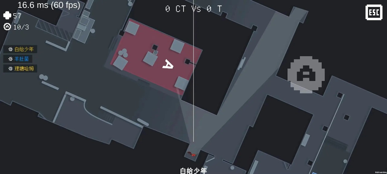  Screenshot of reduced dimension mobile game app